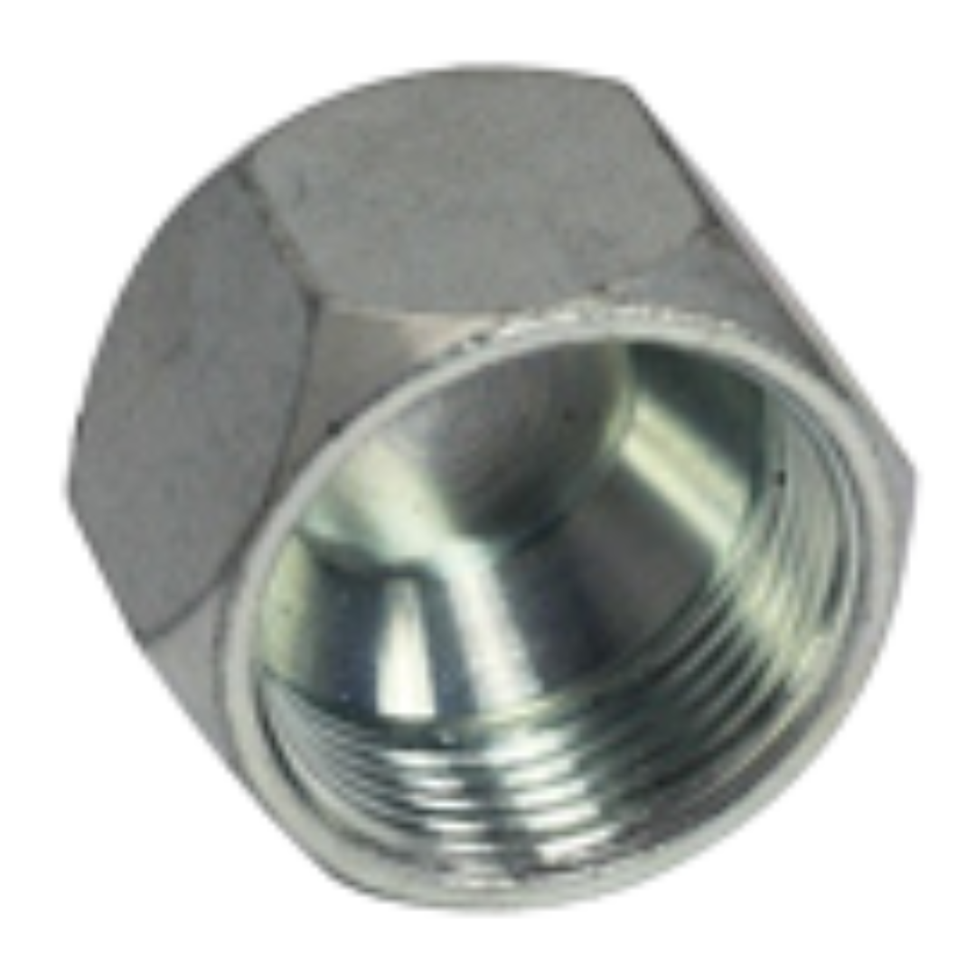 0304-C-03-SS : OneHydraulics Stainless Cap Nut, 3/8-24 (-03) Female JIC