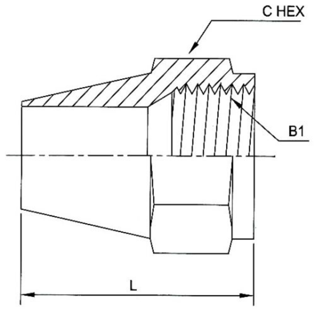 0304-04 : OneHydraulics Steel JIC Standard Nut, 7/16-20 (-04) Female JIC