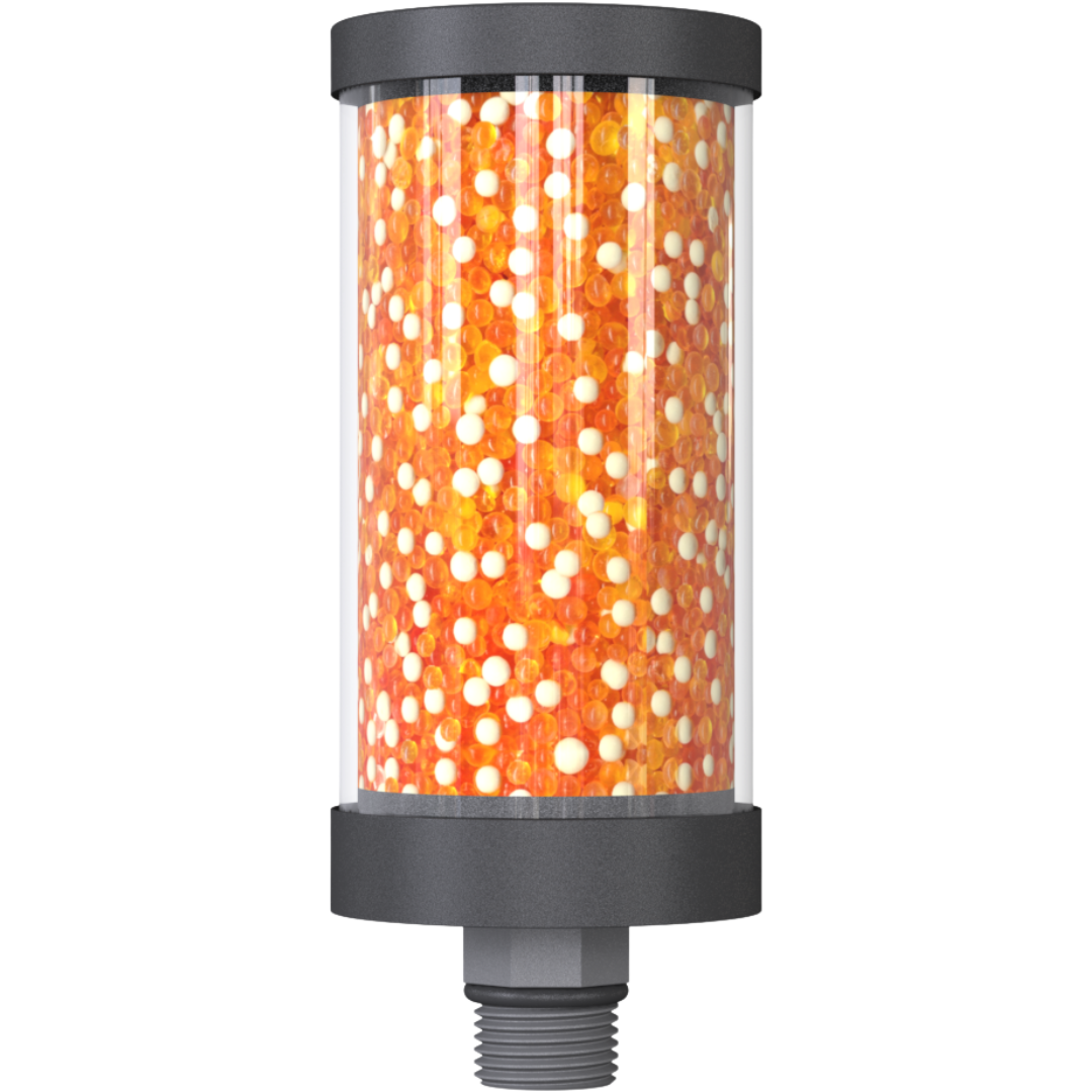 VV-DV 1L N1/2"m : Giebel VV-DV Desiccant Breather Dryer, Disposable, With Check Valves, 0-50 ml Water Capacity, FKM Seals, 2-Micron Filter Fleece, 1/2" Male NPT