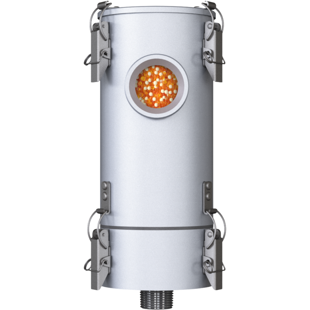 MA-RV 3M N1"m : Giebel MA-RV Desiccant ATEX Aluminum Breather Dryer, Refillable, With Check Valves, 201-600 ml Water Capacity, FKM Seals, 3-Micron Paper Filter, 1" Male NPT