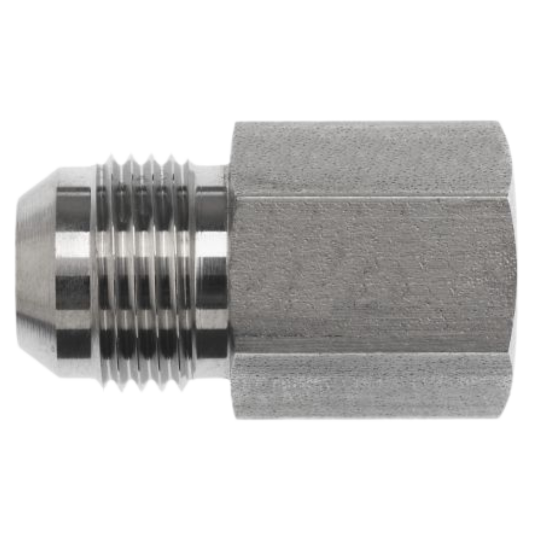 2405-32-24 : OneHydraulics Straight Steel Adapter, Rigid, 2-1/2-12 (-32) Male JIC x 1-1/2-11 1/2 (-24) Female NPT, 2000psi