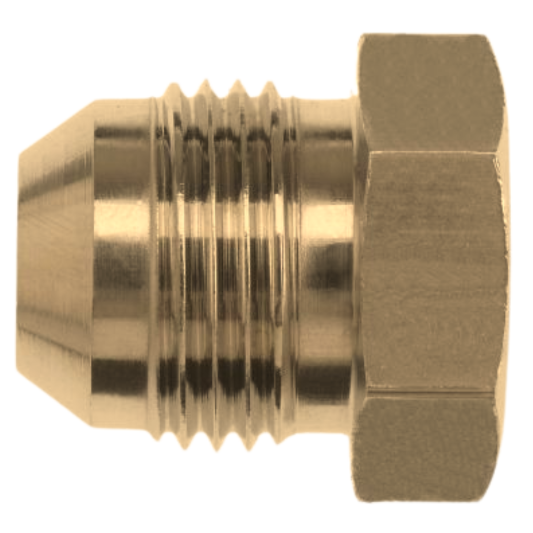 2408-02-B : OneHydraulics Brass Plug, 5/16-24 (-02) Male JIC