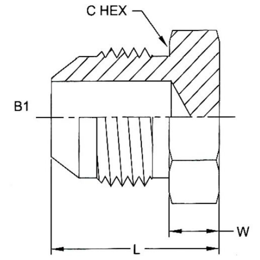 2408-04 : OneHydraulics Steel Plug, 7/16-20 (-04) Male JIC