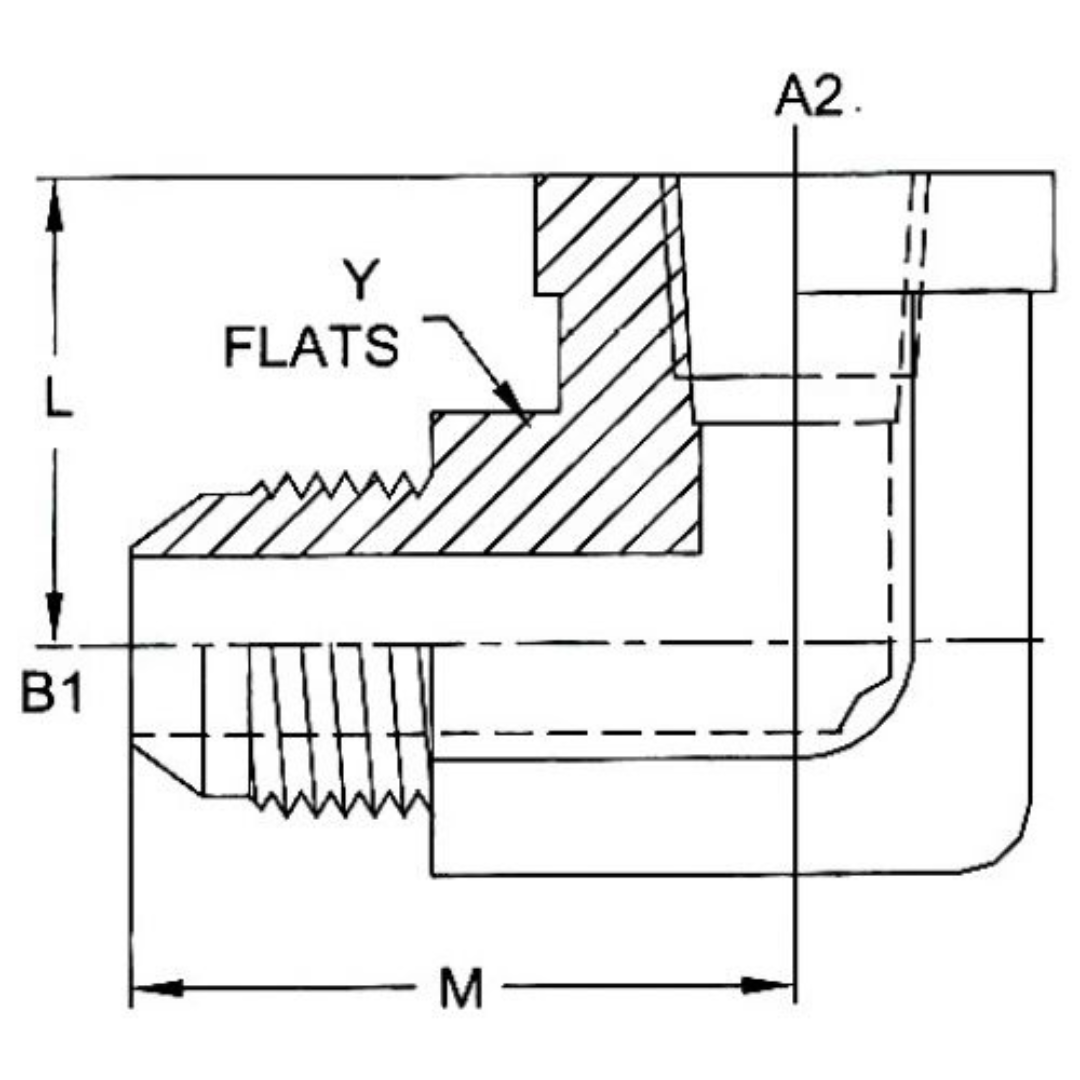 2502-08-04-SS : OneHydraulics 90-Degree Stainless Adapter, 3/4-16 (-08) Male JIC x 1/4-18 (-04) Female NPT, 6000psi