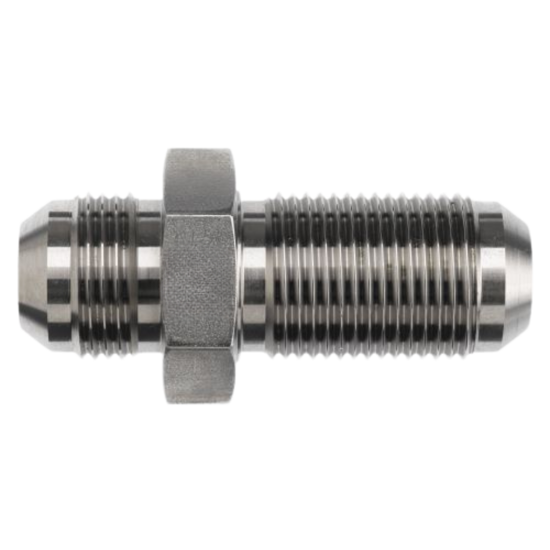 2700-20-20-SS : OneHydraulics Straight Stainless Bulkhead Adapter, 1-5/8-12 (-20) Male JIC x 1-5/8-12 (-20) Male JIC, 4800psi