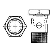 3002-06 : Adaptall Steel Banjo Bolt, G 3/8-19 (-06) Male BSPP