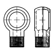3069LL-10-10 : Adaptall Straight Steel Banjo Adapter, M10 X 1.0 (-LL06) Male Extra Light Duty DIN x M10 X 1.0 (10mm) Metric Banjo