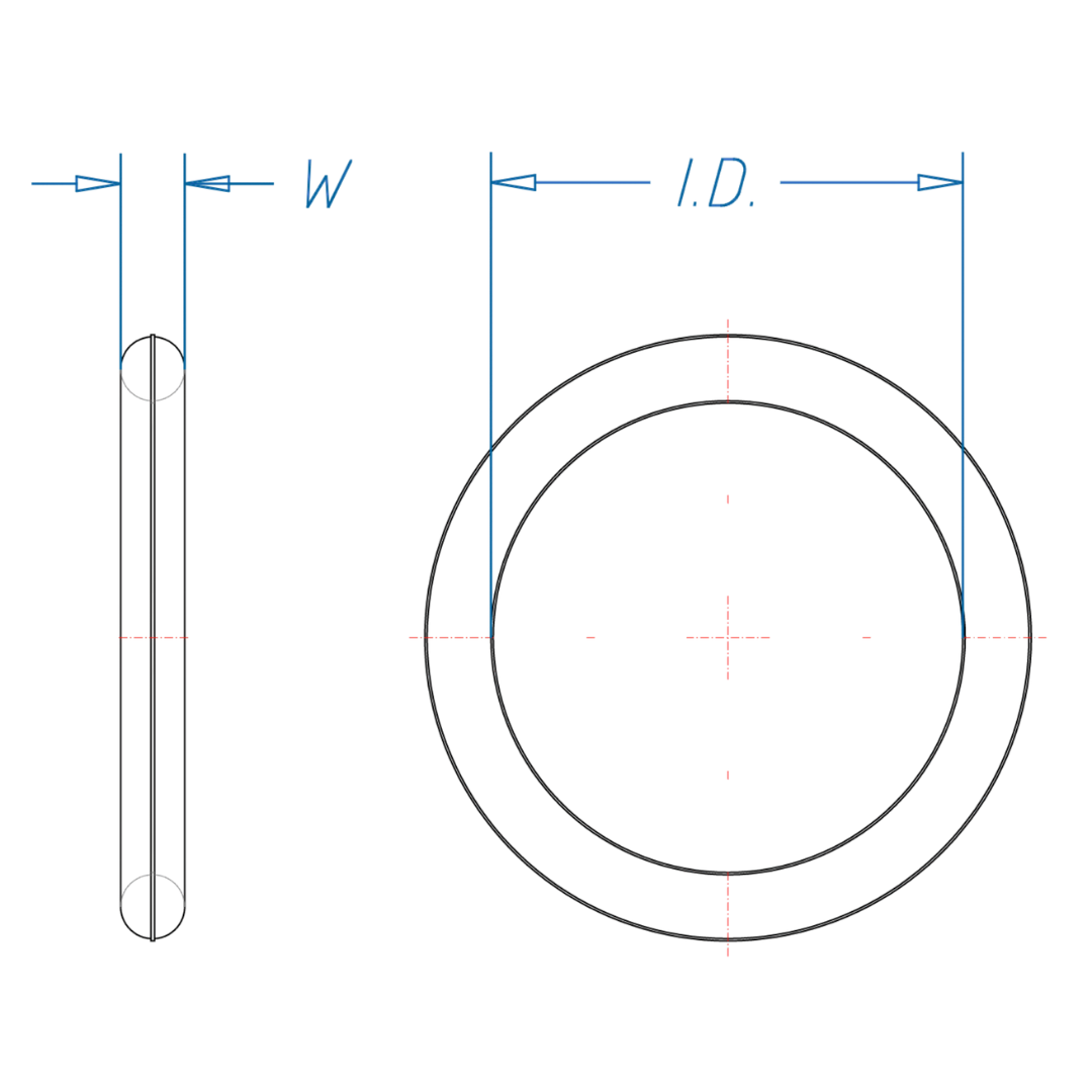 4000-14 : OneHydraulics Buna-N Nitrile 90-Durometer O-Ring, 7/8" (-14) ORB