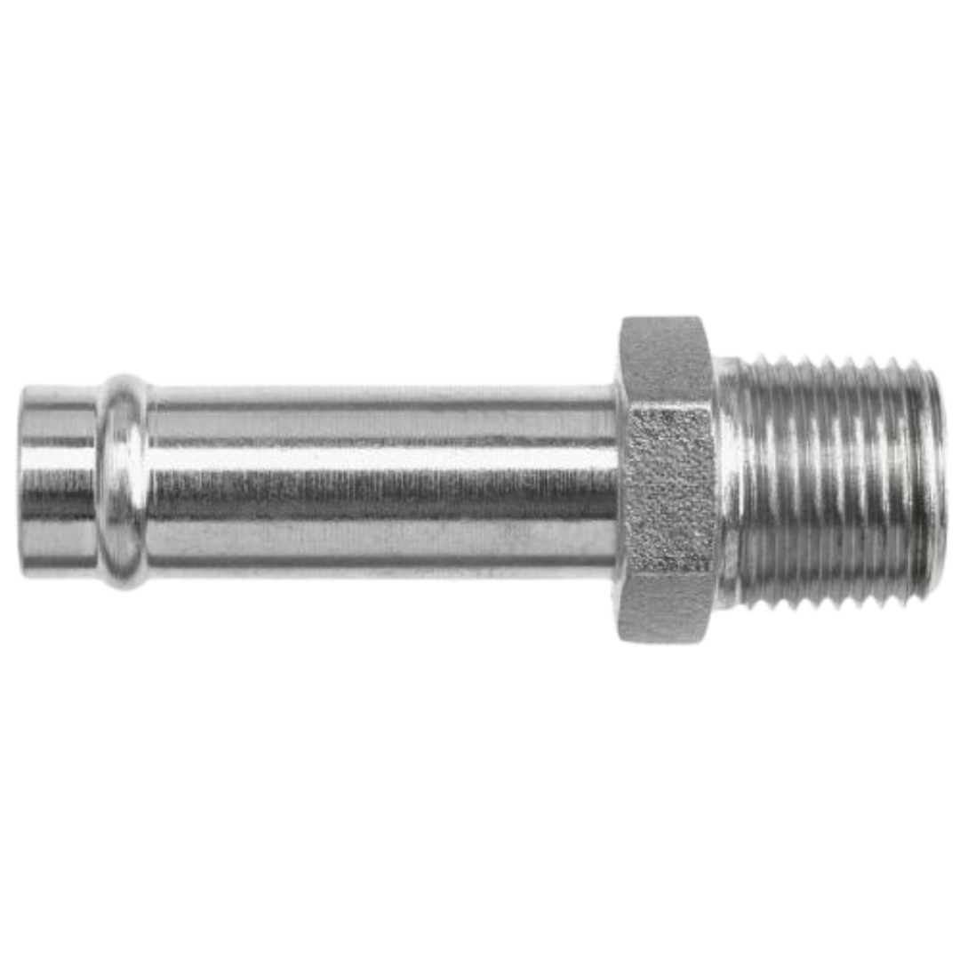 4404-20-12 : OneHydraulics Straight Steel Adapter, 1.25" (-20) Hose Barb OD x 3/4-14 (-12) Male NPTF