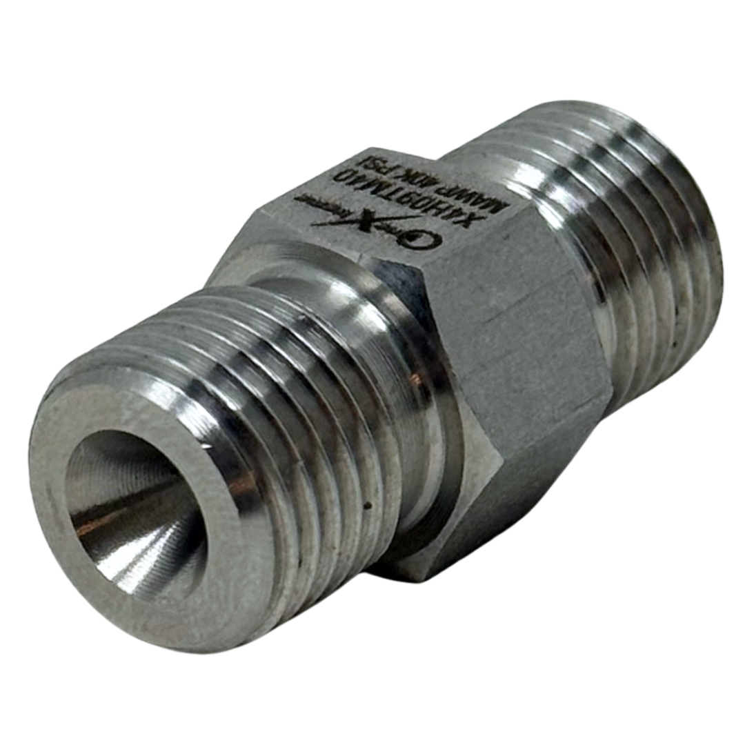 X6H09TM40 : OneXtreme Adapter, 0.375 (3/8") Male HP x 0.5625 (9/16") Male Type-M, 40,000psi