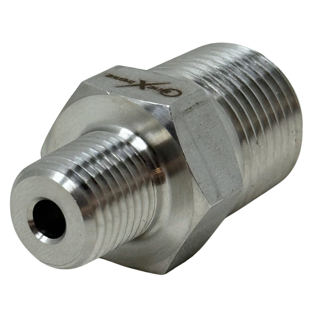 X4N12N10 : OneXtreme Adapter, 0.25 (1/4") Male NPT x 0.75 (3/4") Male NPT, 10,000psi