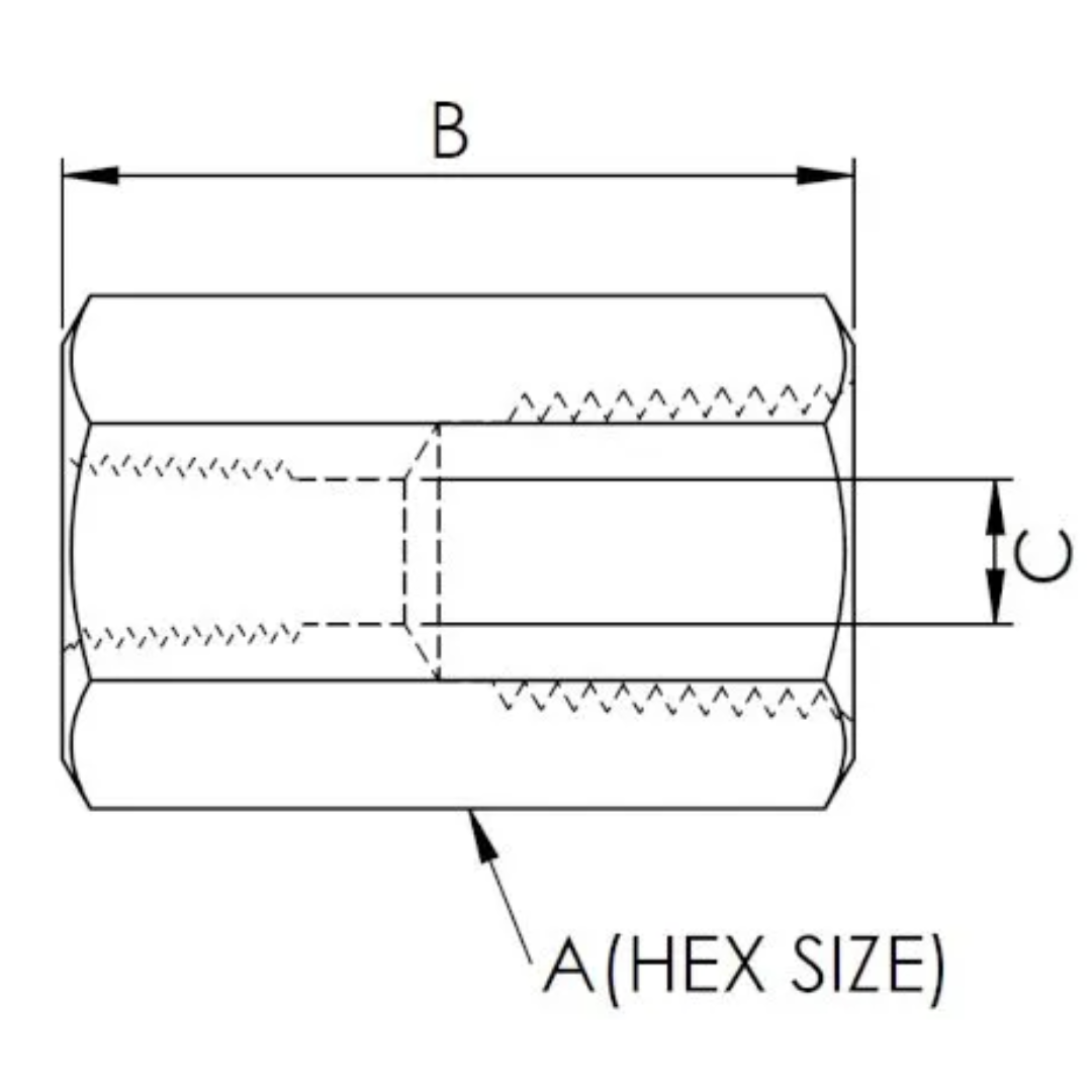 X4NF04NF15 : OneXtreme Adapter, 0.25 (1/4") Female NPT x 0.25 (1/4") Female NPT, 15,000psi
