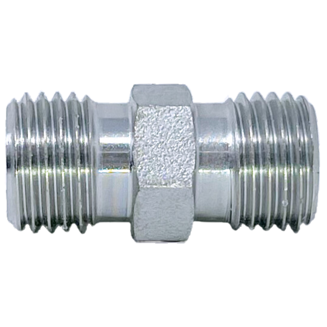 SS5000S-06 : Adaptall Straight Stainless Rigid Adapter, M14 X 1.5 (-S06) Male Heavy DIN x M14 X 1.5 (-S06) Male Heavy DIN