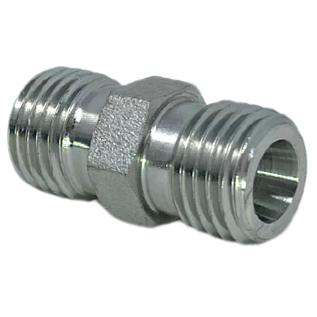 SS5000S-06 : Adaptall Straight Stainless Rigid Adapter, M14 X 1.5 (-S06) Male Heavy DIN x M14 X 1.5 (-S06) Male Heavy DIN