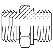 SS5001L-15-08 : Adaptall Straight Stainless Adapter, M22 X 1.5 (-L15) Male Light Duty DIN Tube x 1/2-14 (-08) Male BSPP Form B (No Seal)