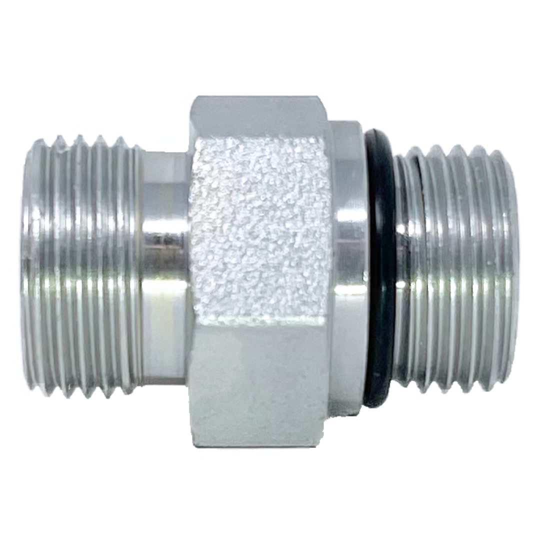 5006S-38-24 : Adaptall Straight Steel Rigid Adapter, M52 X 2.0 (-S38) Male Heavy Duty DIN Tube x 1-7/8-12 (-24) Male ORB