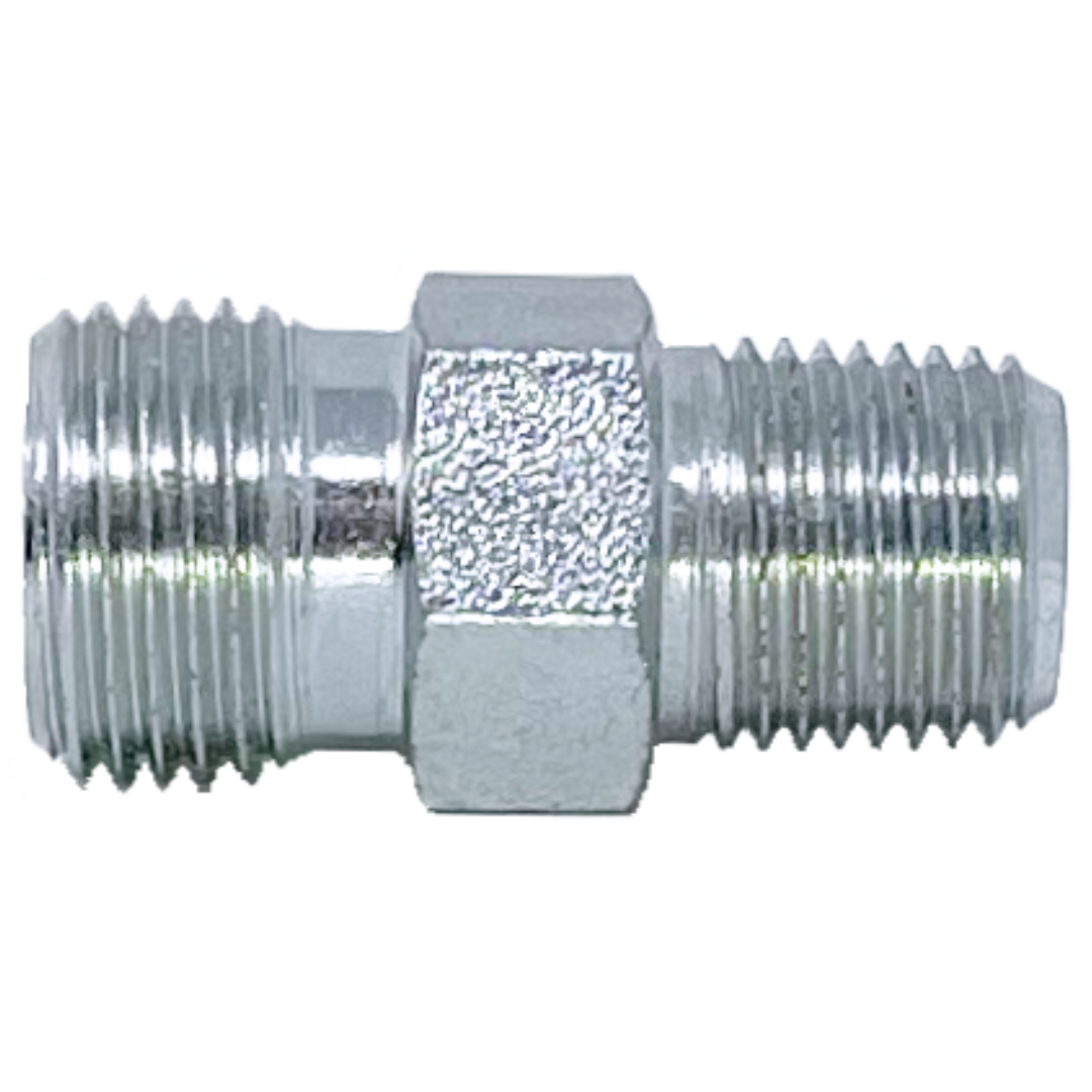 5007LL-08-02C : Adaptall Straight Steel Rigid Adapter, M12 X 1.0 (-LL08) Male Extra Light DIN x 1/8-27 (-02) Male NPT