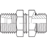 5040-S12-06ESX : Adaptall Straight Steel Bulkhead Adapter, M20 X 1.5 (-S12) Male Heavy DIN x G 3/8-19 (-06) Male BSPP