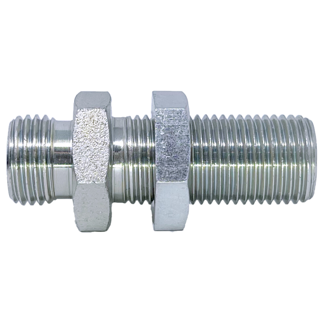 SS5040L-28 : Adaptall Straight Stainless Bulkhead Adapter, M36 X 2.0 (-L28) Male Light DIN x M36 X 2.0 (-L28) Male Light DIN