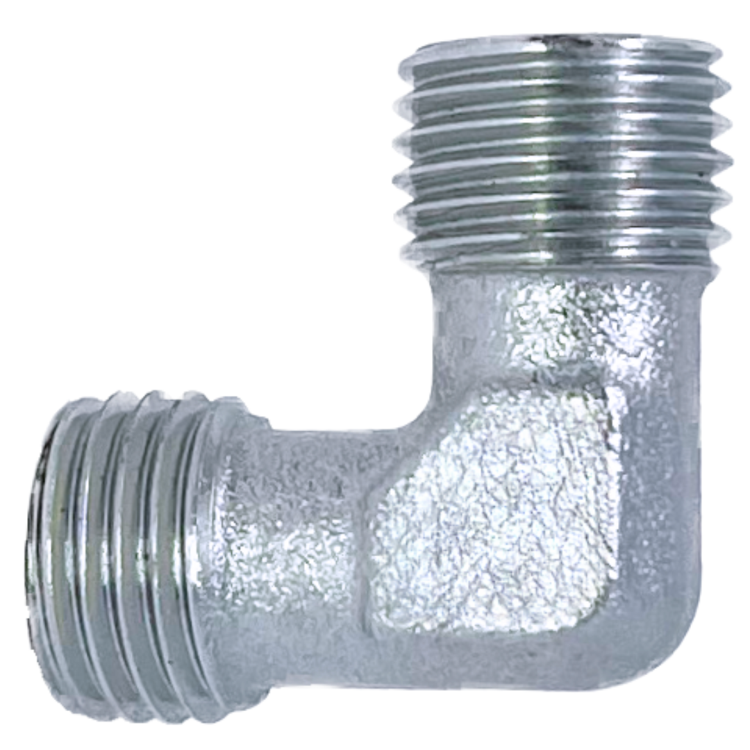 5055L-15 : Adaptall 90-Degree Steel Union Adapter, M22 X 1.5 (-L15) Male Light Duty DIN x M22 X 1.5 (-L15) Male Light Duty DIN