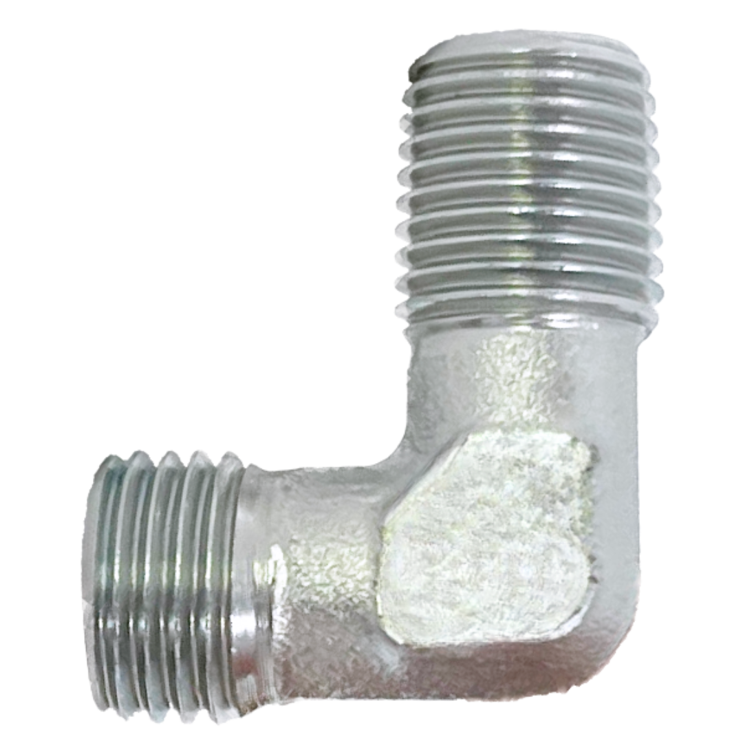 5063L-15-08 : Adaptall 90-Degree Steel Adapter, M22 X 1.5 (-L15) Male Light Duty DIN x 1/2-14 (-08) Male Adjustable BSPT