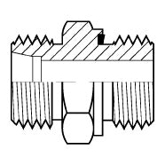 5068L-08-18 : Adaptall Straight Steel Rigid Adapter, M14 X 1.5 (-L08) Male Light DIN x M18 X 1.5 (18mm) Male Metric