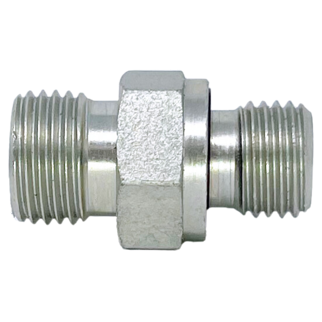 SS5068S-10-16 : Adaptall Straight Stainless Rigid Adapter, M18 X 1.5 (-S10) Male Heavy DIN x M16 X 1.5 (16mm) Male Metric