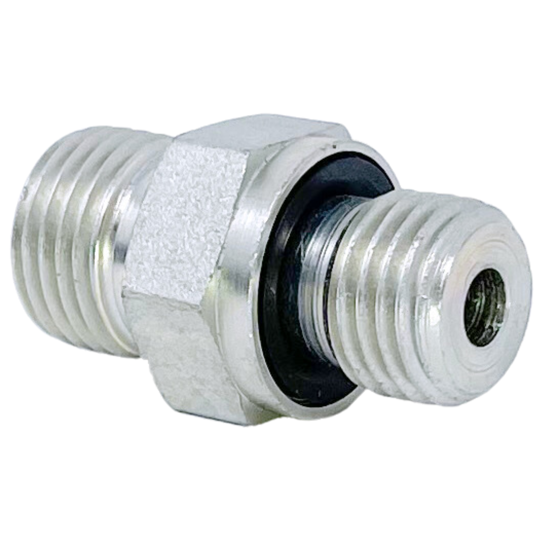 SS5068S-10-16 : Adaptall Straight Stainless Rigid Adapter, M18 X 1.5 (-S10) Male Heavy DIN x M16 X 1.5 (16mm) Male Metric