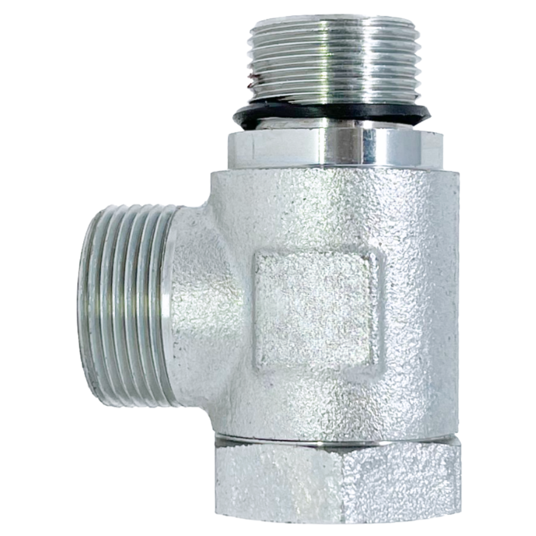 5069BJL-08-12 : Adaptall 90-Degree Steel Banjo Adapter, M14 X 1.5 (-L08) Male Light Duty DIN x M12 X 1.5 (12mm) Male Metric ES-Seal