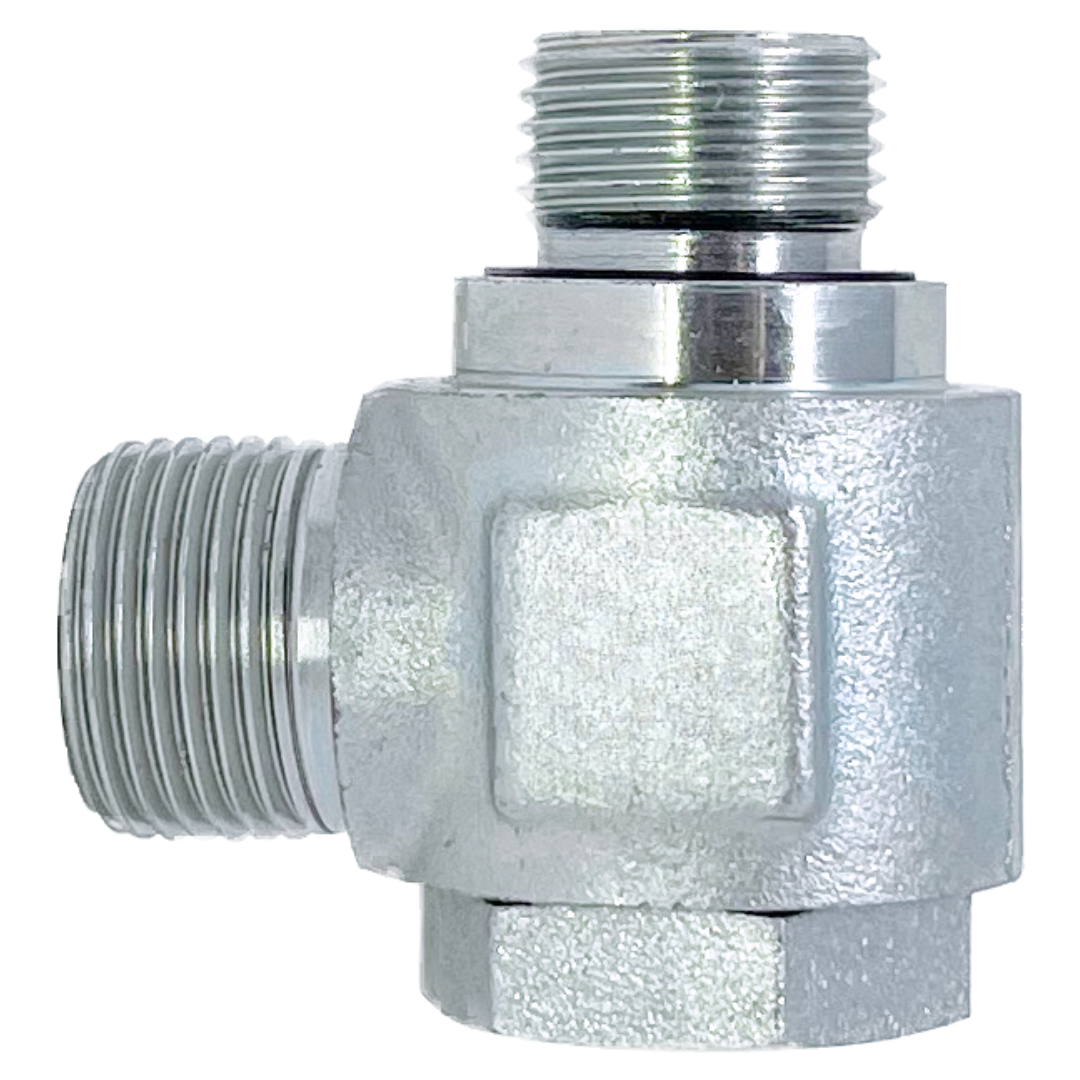 5069BJS-25-33 : Adaptall 90-Degree Steel Banjo Adapter, M36 X 2.0 (-S25) Male Heavy Duty DIN x M33 X 2.0 (33mm) Male Metric ES Seal