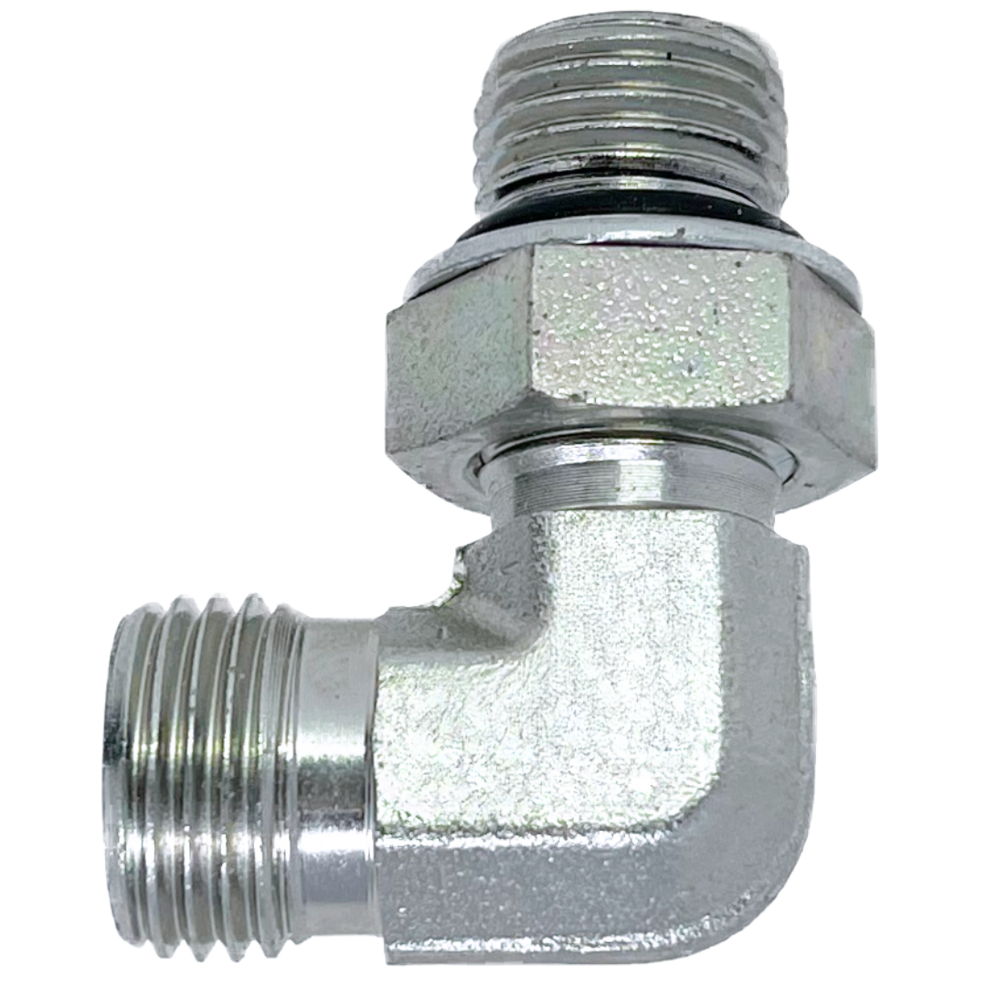 5077S-16-10 : Adaptall 90-Degree Steel Adapter, M24 X 1.5 (-S16) Male Heavy Duty DIN x 7/8-14 (-10) Male Adjustable ORB