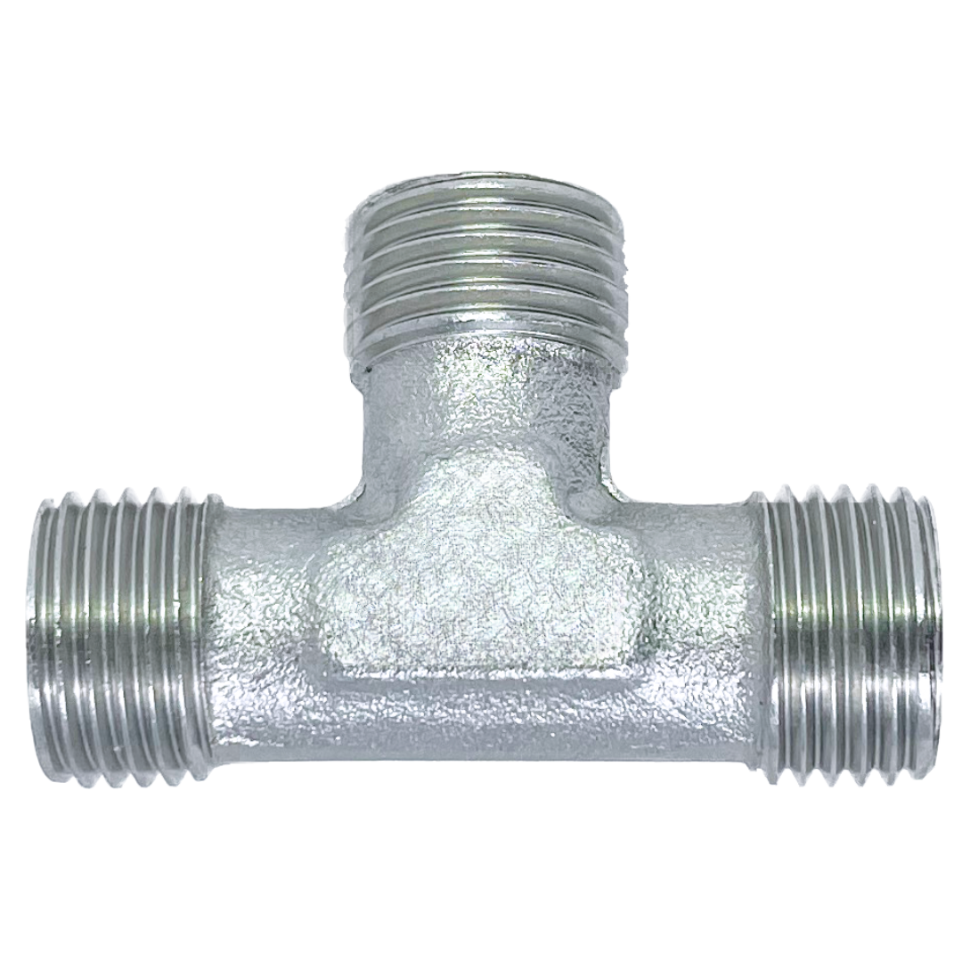 SS5080S-20 : Adaptall Union Tee Stainless Adapter, M30 X 2.0 (-S20) Male Heavy Duty DIN x M30 X 2.0 (-S20) Male Heavy Duty DIN x M30 X 2.0 (-S20) Male Heavy Duty DIN