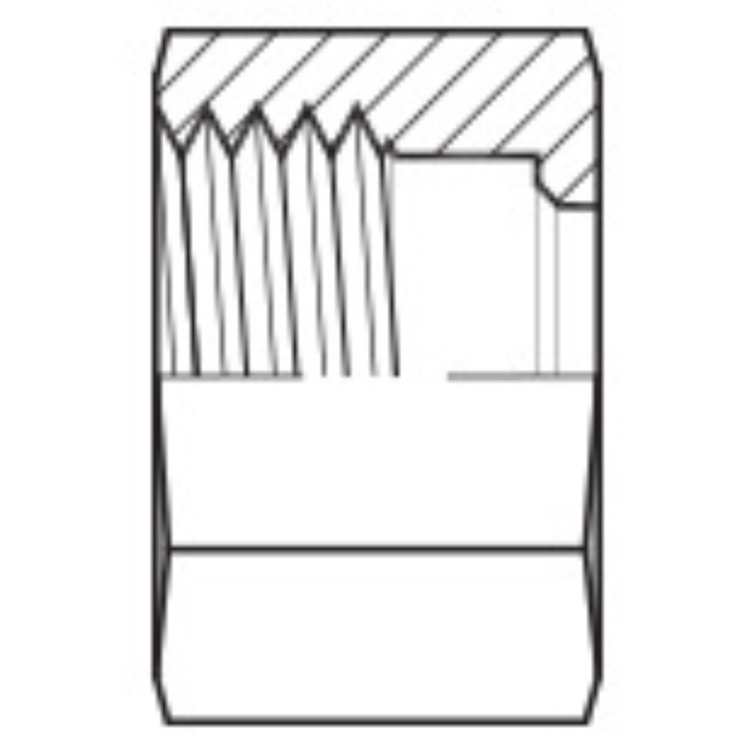5201L-28-36X1.5 : Adaptall Steel DIN Tube Nut, M36 X 1.5 (-L28 Kobelco Special) Female Light Duty DIN