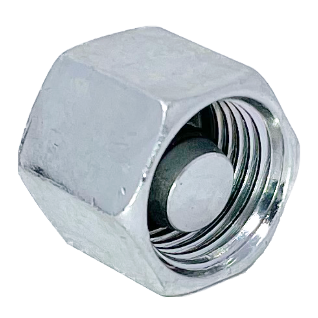 5204S-10 : Adaptall Steel Soft Seal Tube Cap, M18 X 1.5 (-S10) Female Heavy Duty DIN