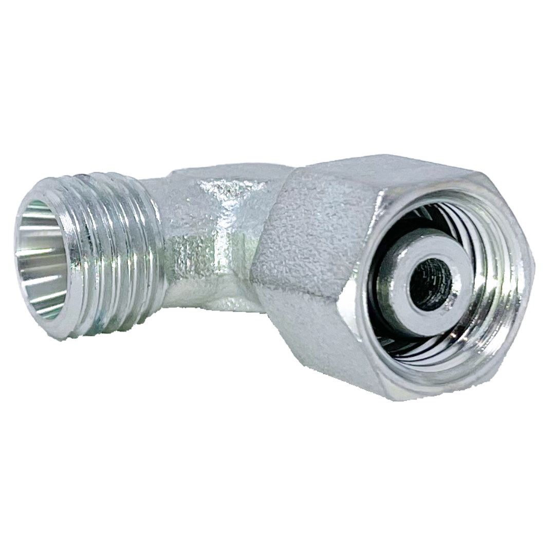 SS5360S-14 : Adaptall 90-Degree Steel Adapter, M22 X 1.5 (-S14) Male Heavy Duty DIN x M22 X 1.5 (-S14) Female Heavy Duty DIN Swivel