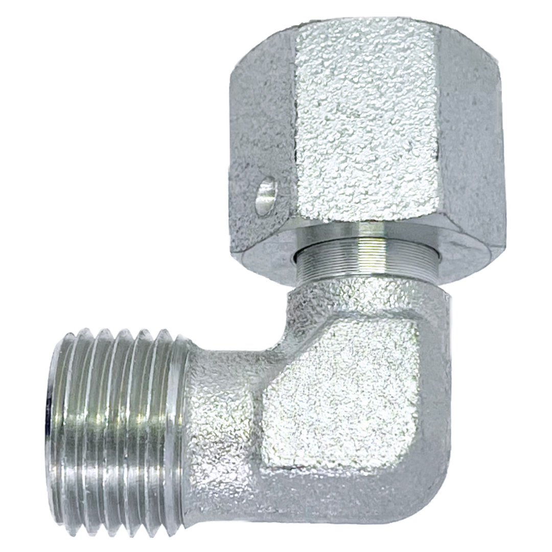 SS5360S-14 : Adaptall 90-Degree Steel Adapter, M22 X 1.5 (-S14) Male Heavy Duty DIN x M22 X 1.5 (-S14) Female Heavy Duty DIN Swivel