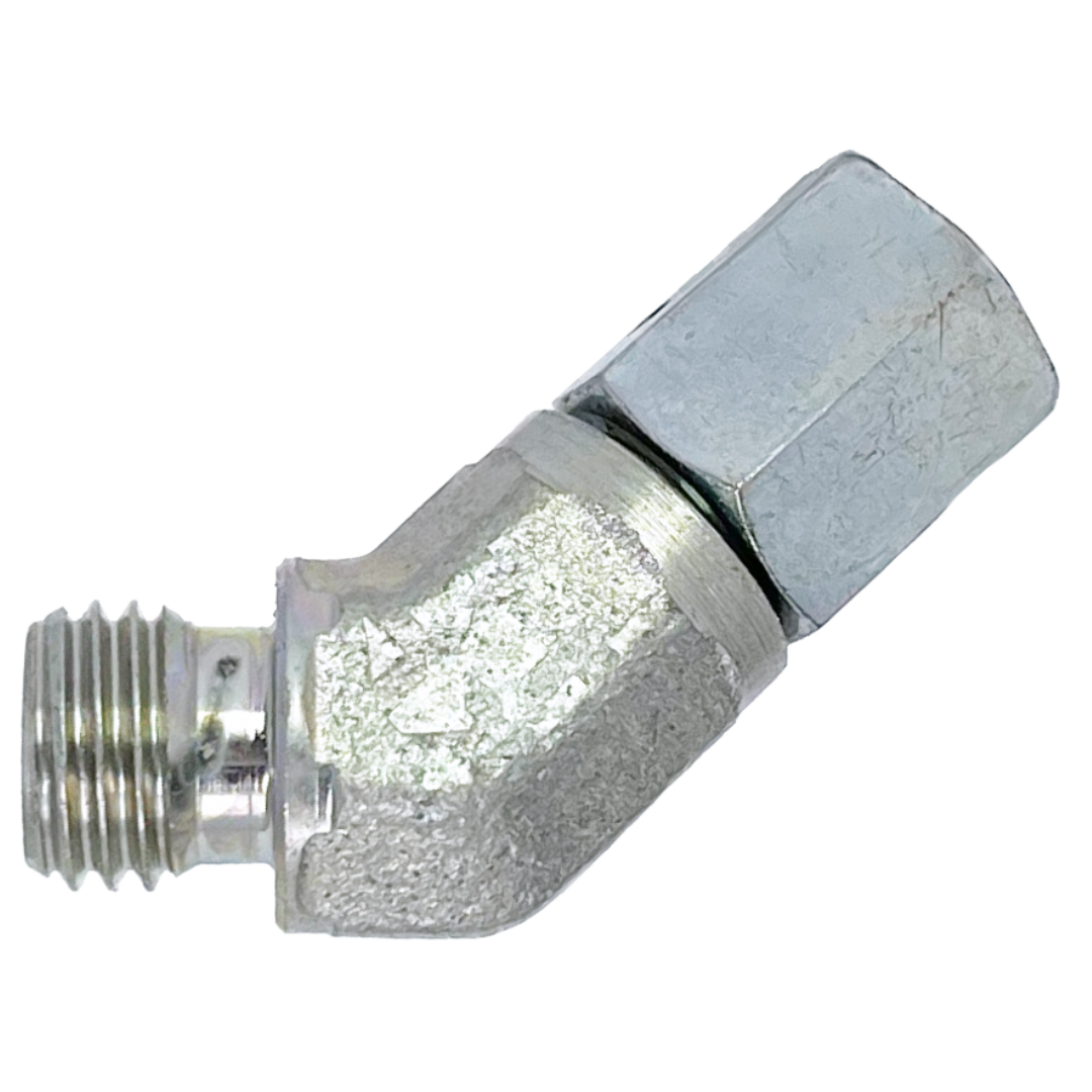 5362L-06 : Adaptall 45-Degree Steel Adapter, M12 X 1.5 (-L06) Male Light Duty DIN x M12 X 1.5 (-L06) Female Light Duty DIN