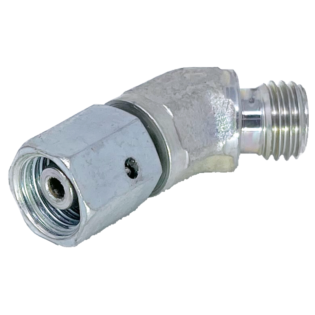 5362L-06 : Adaptall 45-Degree Steel Adapter, M12 X 1.5 (-L06) Male Light Duty DIN x M12 X 1.5 (-L06) Female Light Duty DIN
