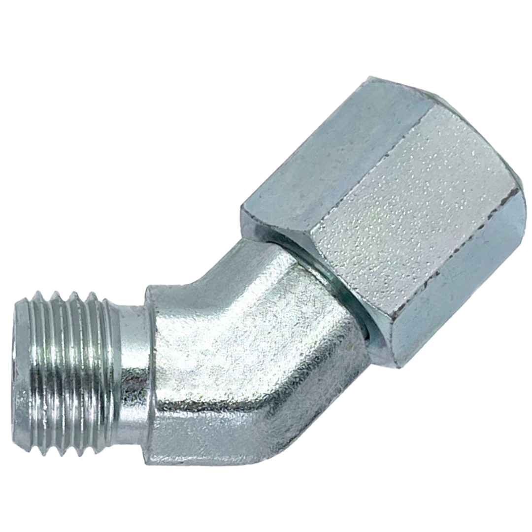 5362S-20 : Adaptall 45-Degree Steel Adapter, M30 X 2.0 (-S20) Male Heavy Duty DIN x M30 X 2.0 (-S20) Female Heavy Duty DIN