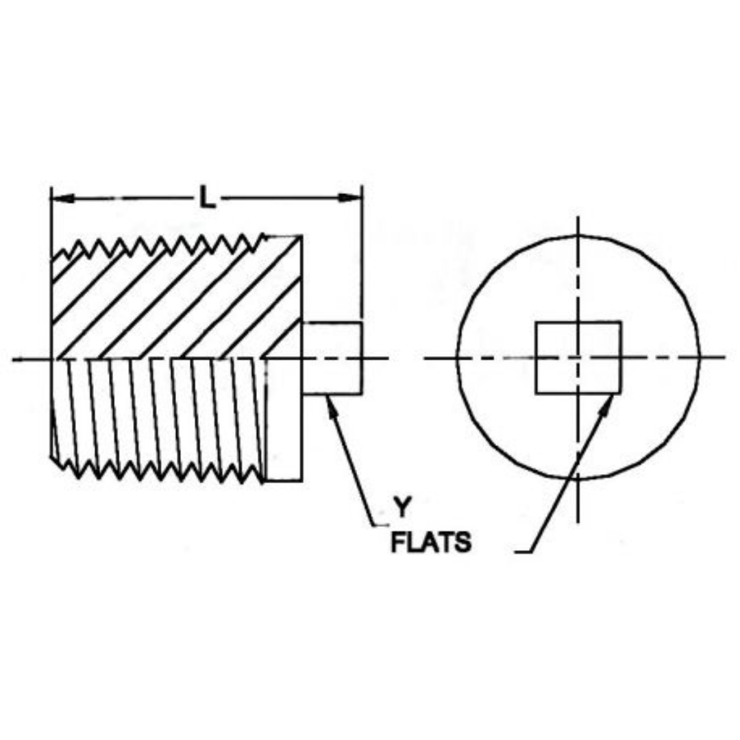 5406-SHP-20-SS : OneHydraulics Stainless Square Head Pipe Plug, 1-1/4-11-1/2 (-20) Male NPTF