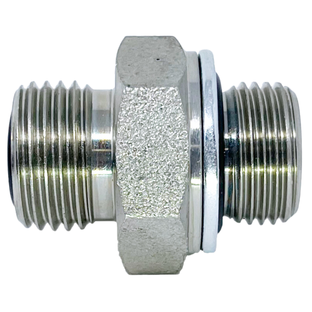 6002-04-02 : Adaptall Straight Steel Rigid Adapter, 9/16-18 (-04) Male ORFS x 1/8-28 (-02) Male BSPP