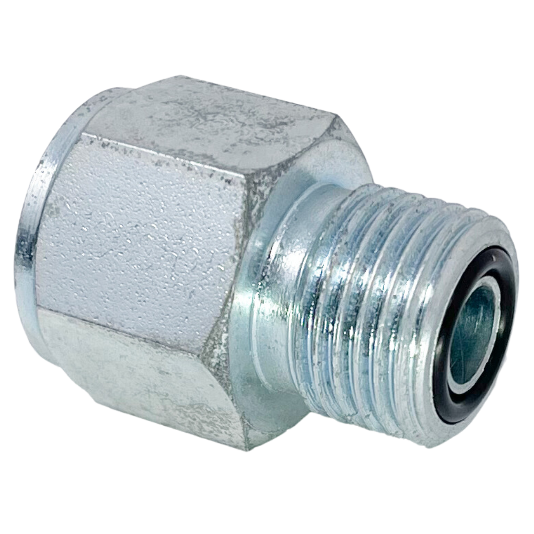 6220-12-12 : Adaptall Straight Steel Rigid Adapter, 1-13/16-12 (-12) Male ORFS x 3/4-14 (-12) Female JIS