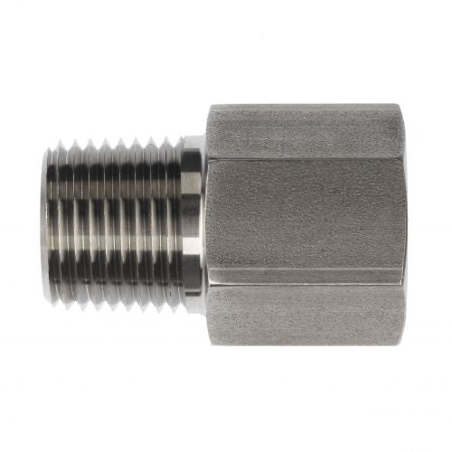 6404-10-12 : OneHydraulics Straight Steel Rigid Adapter, 7/8-14 (-10) Female ORB x 3/4-14 (-12) Male NPT, 4500psi