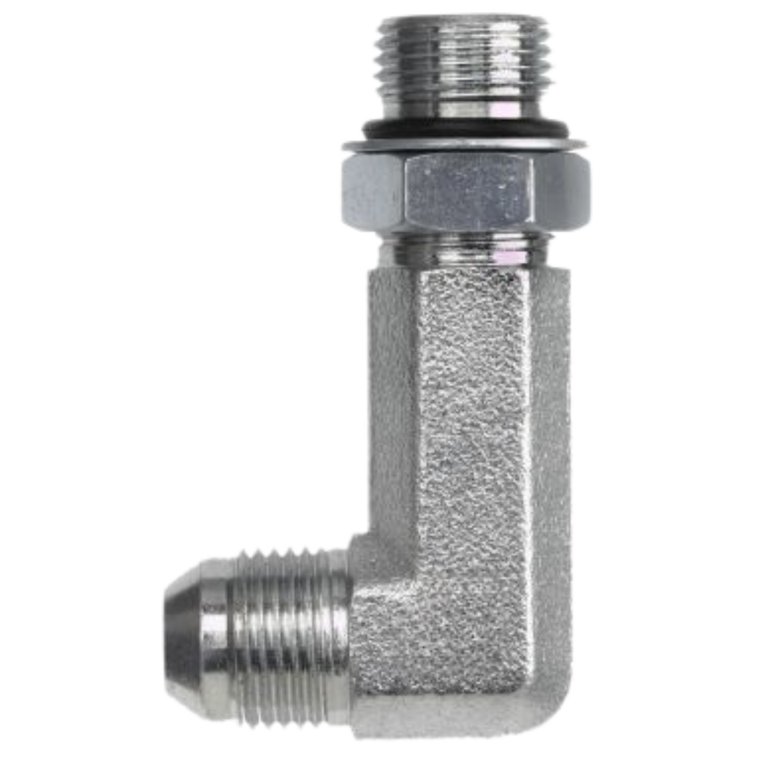 6801-LL-08-08-NWO-SS : OneHydraulics 90-Degree Stainless XL Adapter, 3/4-16 (-08) Male JIC x 3/4-16 (-08) Male Adjustable ORB, 5400psi