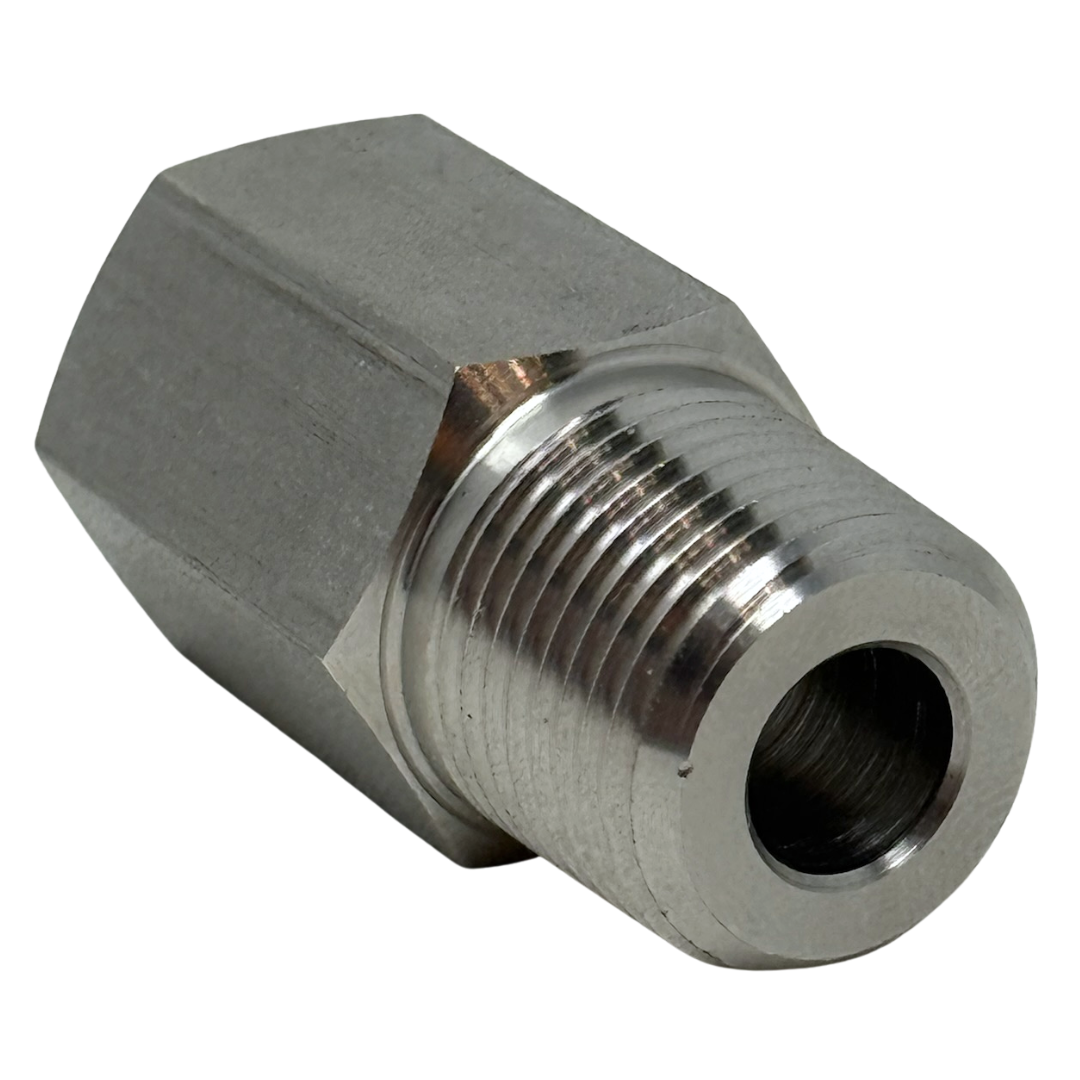 X2N01NF15 : OneXtreme Adapter, 0.125 (1/8") Male NPT x 0.0625 (1/16") Female NPT, 15,000psi