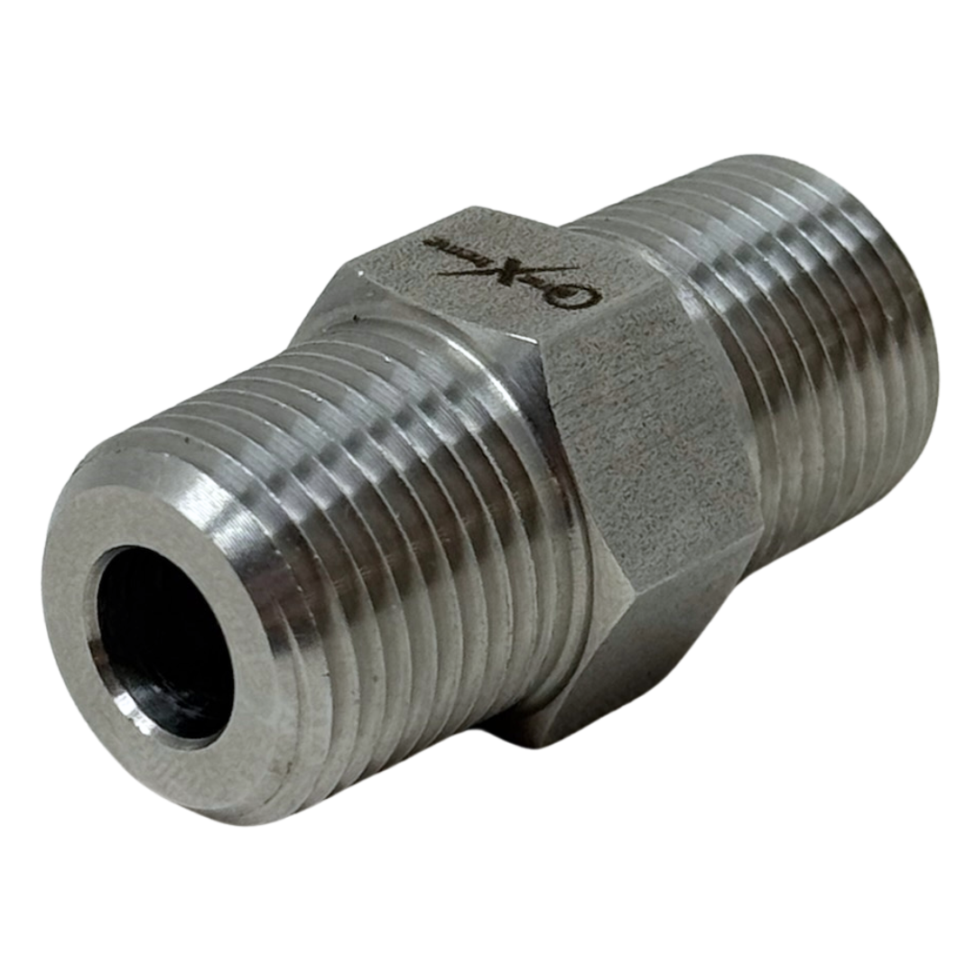 X6N06N15 : OneXtreme Adapter, 0.375 (3/8") Male NPT x 0.75 (3/4") Male NPT, 15,000psi