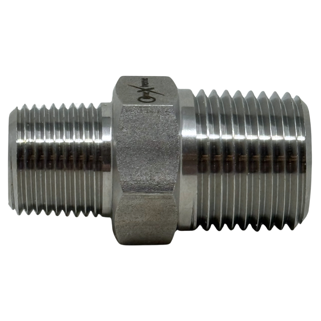X12N16N10 : OneXtreme Adapter, 0.75 (3/4") Male NPT x 1" Male NPT, 10,000psi