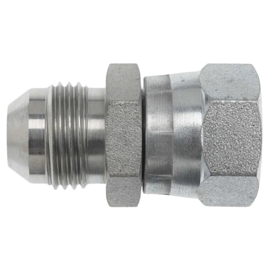 7004-32-32 : OneHydraulics Straight Steel Adapter, 2-1/2-12 (-32) Male JIC x 2-11 (-32) Female BSPP Swivel