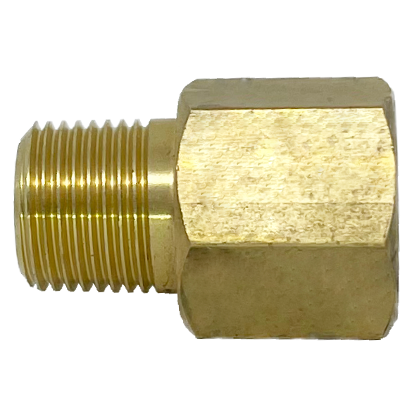 8037-12-12 : Adaptall Straight Brass Rigid Adapter, 3/4-14 (-12) Male NPT x 3/4-14 (-12) Female BSPP