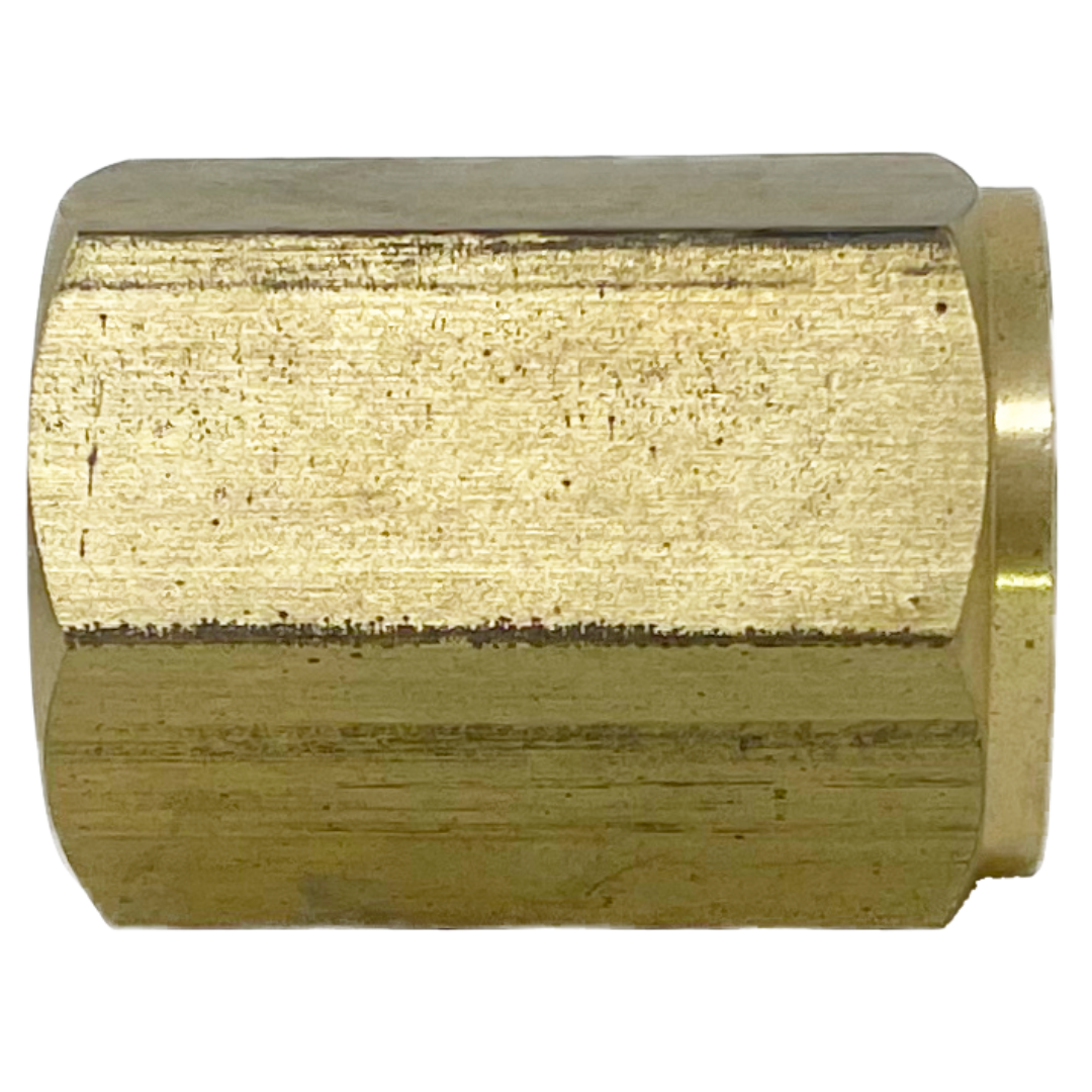 8044-06-06 : Adaptall Straight Brass Adapter, 3/8-19 (-06) Female BSPP x 3/8-18 (-06) Female NPT